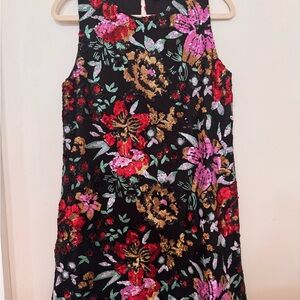 Storia Floral Mini Dress - Black, Red, Pink, Gold